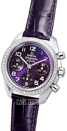 Omega Speedmaster Automatic Chronometer Purpurowy/Skóra Ø38 mm 324.18.38.40.10.001