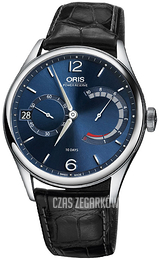 Oris Culture Niebieski/Skóra Ø43 mm 01 111 7700 4065-Set 1 23 72FC