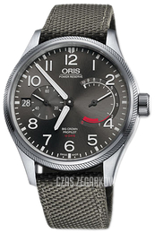 Oris Aviation Szary/Skóra Ø44 mm 01 111 7711 4163-Set 5 22 17FC