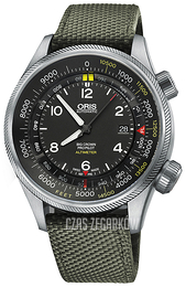 Oris Aviation Czarny/Skóra Ø47 mm 01 733 7705 4134-Set 5 23 14FC