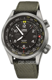 Oris Aviation Czarny/Skóra Ø47 mm 01 733 7705 4184-Set 5 23 14FC