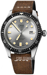 Oris Diving Srebrny/Skóra Ø42 mm 01 733 7720 4051-07 5 21 44