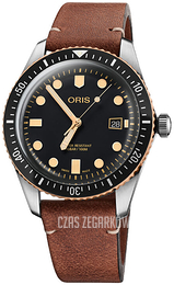 Oris Diving Czarny/Skóra Ø40 mm 01 733 7720 4354-07 5 21 45