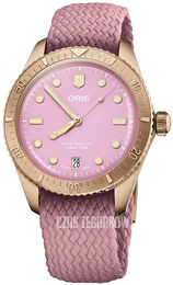 Oris Divers Różowy/Tkanina Ø38 mm 01 733 7771 3158-07 3 19 04BRS