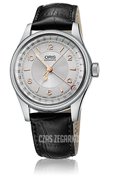 Oris Aviation Srebrny/Skóra Ø40 mm 01 754 7696 4061-07 5 20 53