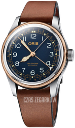 Oris Aviation Niebieski/Skóra Ø40 mm 01 754 7741 4365-07 5 20 58