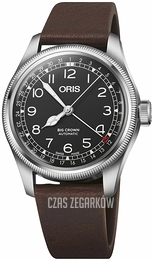Oris Big Crown Czarny/Skóra Ø40 mm 01 754 7785 4084-Set