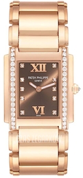 Patek Philippe Twenty~4 Brązowy/18 karatowe różowe złoto 30x25 mm 4910/11R/001