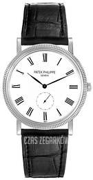 Patek Philippe Calatrava Clous De Paris Biały/Skóra Ø36 mm 5119G/001