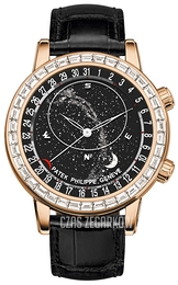 Patek Philippe Grand Complications Czarny/Skóra Ø44 mm 6104R/001