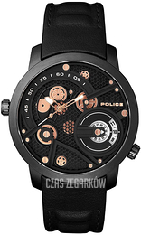 Police Czarny/Skóra Ø48 mm 15471JSB.02