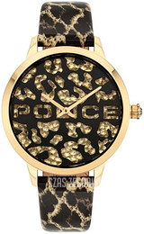 Police Czarny/Skóra Ø36 mm P16028MSG02