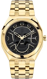 Police Kediri Czarny/Stal w odcieniu złota Ø48 mm PEWJG2110703