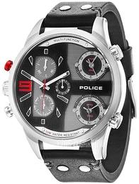 Police Copperhead Szary/Skóra Ø52 mm PL14374JS.02