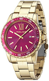 Police Purpurowy/Stal w odcieniu złota Ø42 mm PL14494JSG/31M