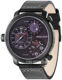 Police Czarny/Skóra Ø50 mm PL14500XSB.02