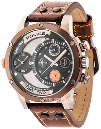 Police Adder Czarny/Skóra Ø50 mm PL14536JSBN/02