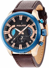 Police Cyclone Czarny/Skóra Ø48 mm PL14639JSRBL/02