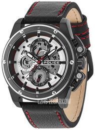 Police Splinter Srebrny/Skóra Ø47 mm PL14688JSBS/04