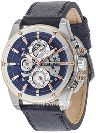 Police Niebieski/Skóra Ø47 mm PL14688JSTR.03