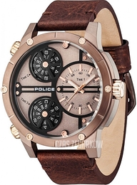 Police Brązowy/Skóra Ø50 mm PL14699JSBN.12