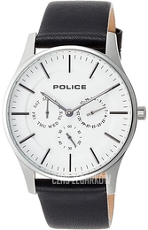 Police Biały/Skóra Ø42 mm PL14701JS.01