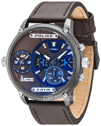 Police Taipan Brązowy/Skóra Ø50 mm PL14833JSU/12