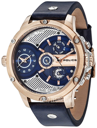 Police Leader Niebieski/Skóra Ø52 mm PL15049JSR/03