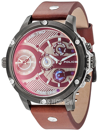 Police Leader Czerwony/Skóra Ø52 mm PL15049JSU/12