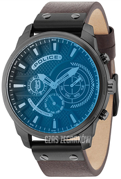 Police Leicester Niebieski/Skóra Ø50 mm PL15217JSU/02