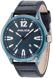 Police Niebieski/Skóra Ø48 mm PL15244JBBL/03