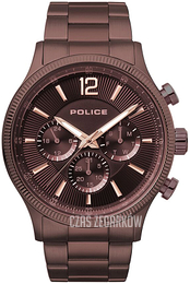 Police Brązowy/Stal Ø45 mm PL15302JSBN/12M