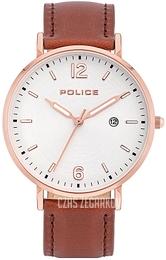 Police Calpe Biały/Skóra Ø34 mm PL15368BSR.04