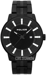 Police Flint Czarny/Stal Ø44 mm PL15391JSB/02M