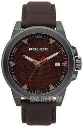 Police Polygon Brązowy/Skóra Ø46 mm PL15398JSU/12