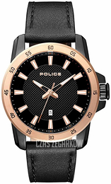 Police Czarny/Skóra Ø46 mm PL15526JSBR.02