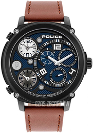 Police Niebieski/Skóra Ø52 mm PL15659JSB.03