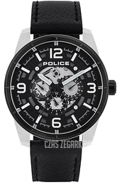 Police Czarny/Skóra Ø48 mm PL15663JSTB/02