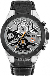 Police Szary/Skóra Ø47 mm PL15711JSTB.04