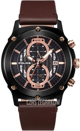 Police Czarny/Skóra Ø45 mm PL15917JSB.02A