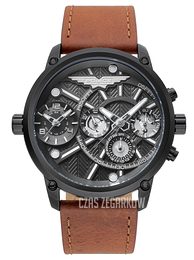 Police Czarny/Skóra Ø50 mm PL15928JSB/61A