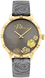 Police Marietas Szary/Skóra Ø36 mm PL16040MSG.61