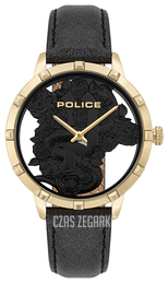 Police Marietas Czarny/Skóra Ø36 mm PL16041MSG/02