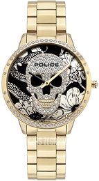 Police Horta Czarny/Stal w odcieniu złota Ø36 mm PL16067MSG.02M