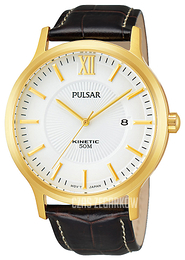Pulsar Dress Biały/Skóra Ø44 mm PAR182X1