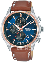 Pulsar Sport Niebieski/Skóra Ø44 mm PM3120X1