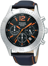 Pulsar Sport Czarny/Skóra Ø43 mm PT3109X1
