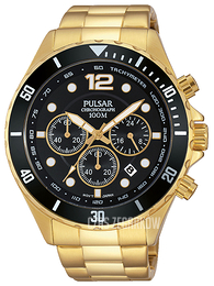 Pulsar Sport Czarny/Stal w odcieniu złota Ø45 mm PT3720X1