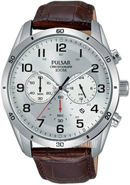 Pulsar Business Srebrny/Skóra Ø44 mm PT3817X1