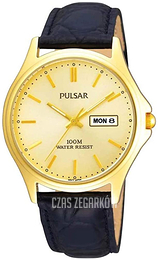 Pulsar Żółte złoto/Skóra Ø42.5 mm PXF296X1